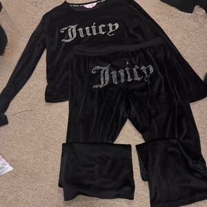 Juicy Couture Black Velvet Set